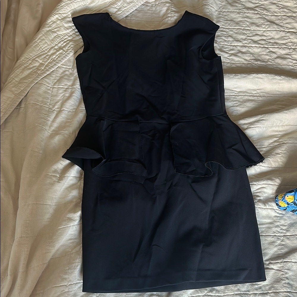 Zara Black Peplum Mini Dress
